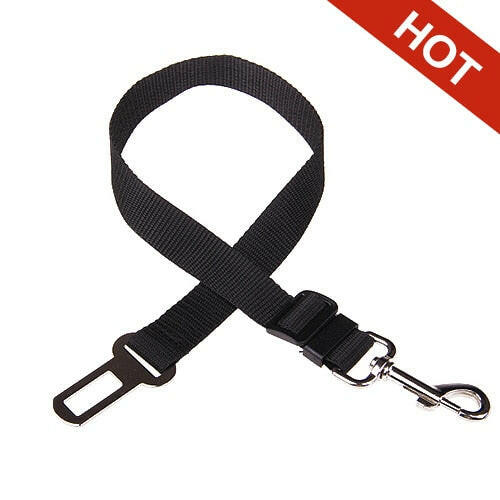 Cinturón de seguridad negro para perro