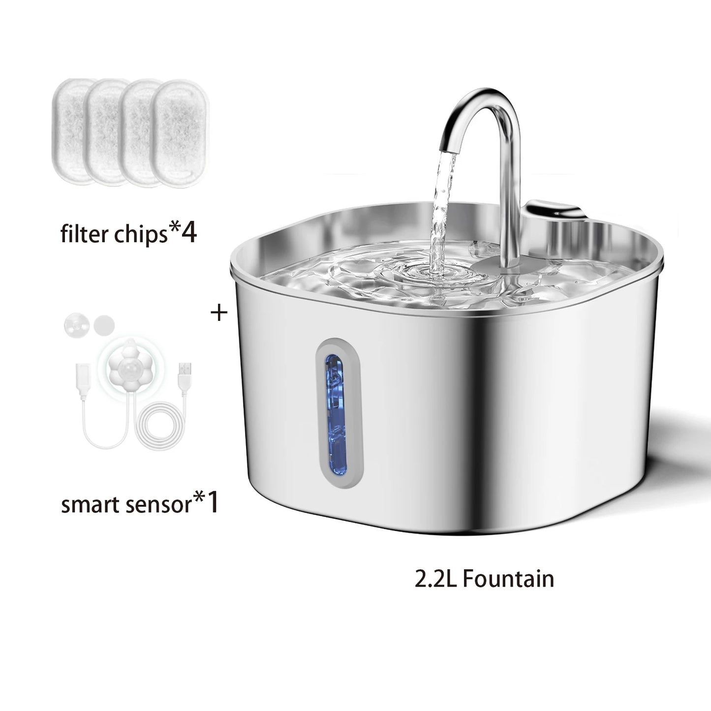 Fuente de agua ZYFeeder y smart sensor