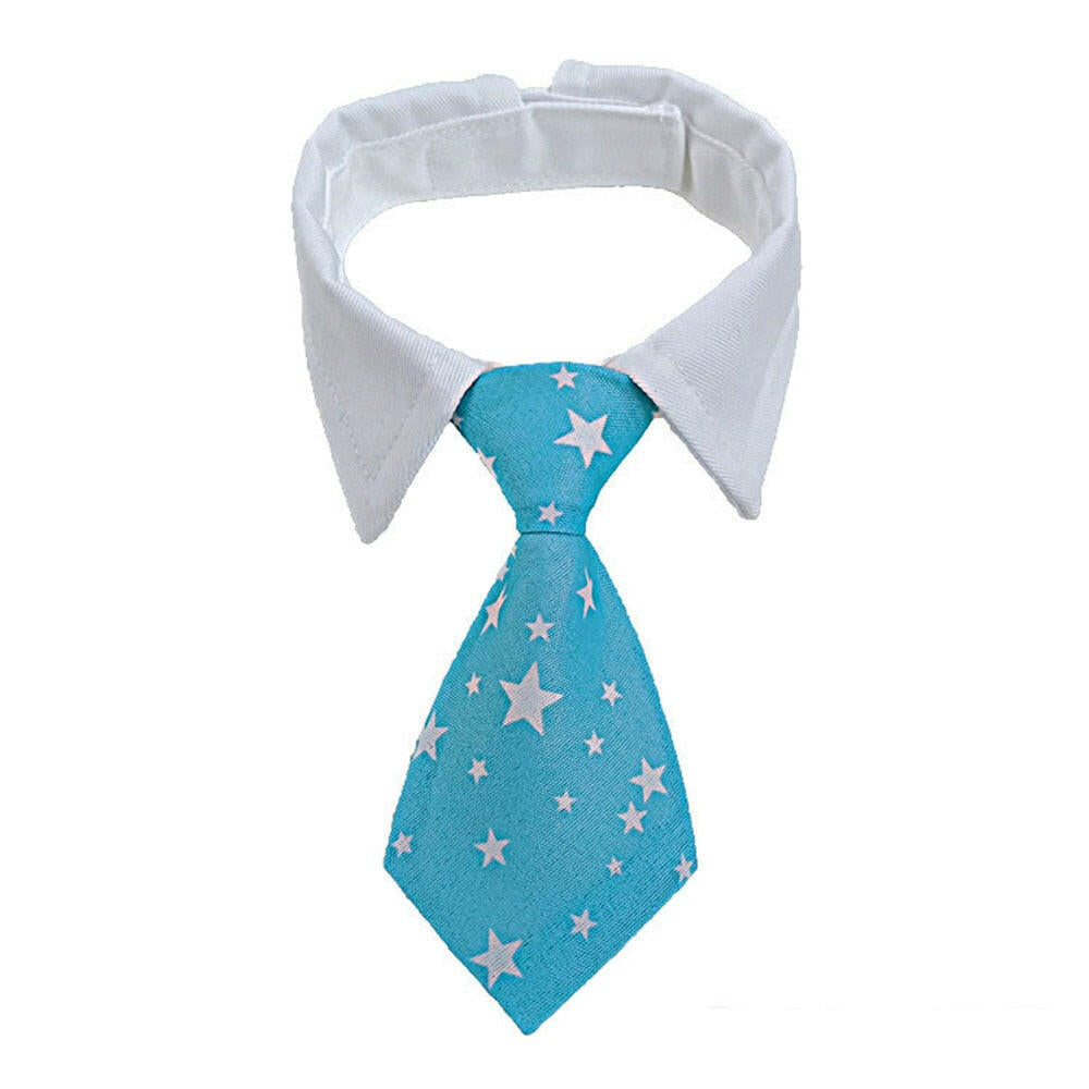 corbata turquesa con estrellas