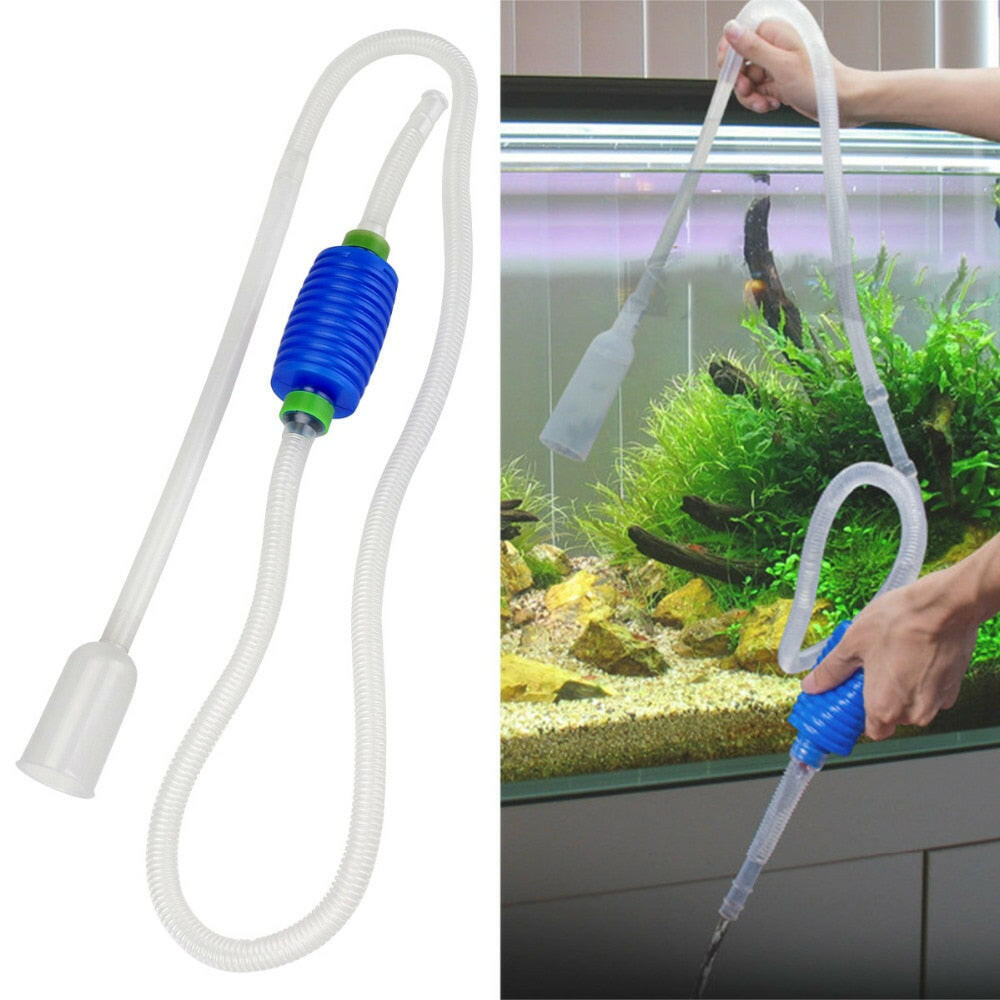 sifón usándose en acuario